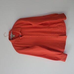 Duluth Women's CoolPlus Vented Action Dark Orange Ventilated Ripstop SzM Utility